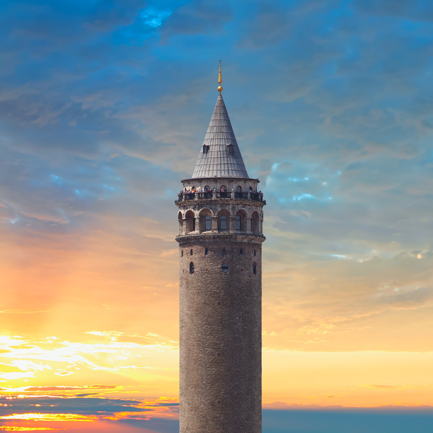 Tower against a sunset by muratart on Adobe Stock